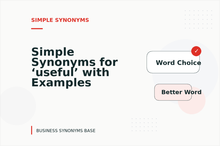 Simple Synonyms for ‘useful’ with Examples
