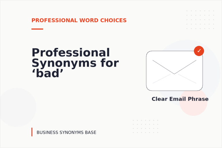 Professional Synonyms for ‘bad’