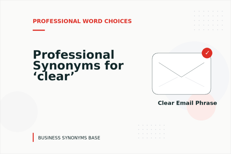 Professional Synonyms for ‘clear’