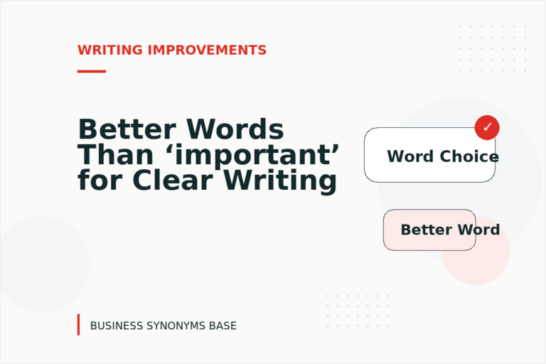 Better Words Than ‘important’ for Clear Writing