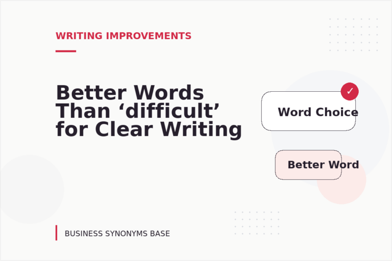 Better Words Than ‘difficult’ for Clear Writing
