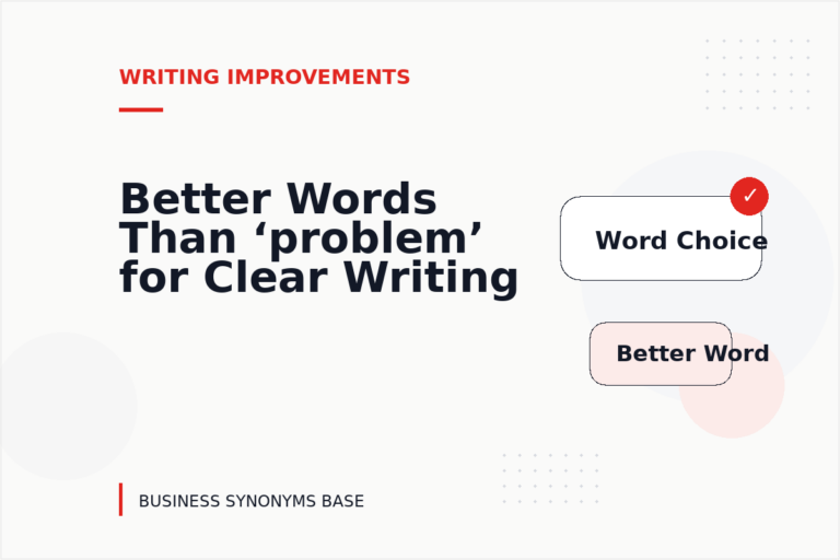 Better Words Than ‘problem’ for Clear Writing