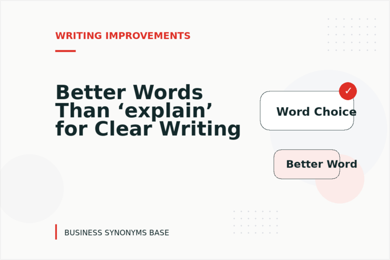 Better Words Than ‘explain’ for Clear Writing