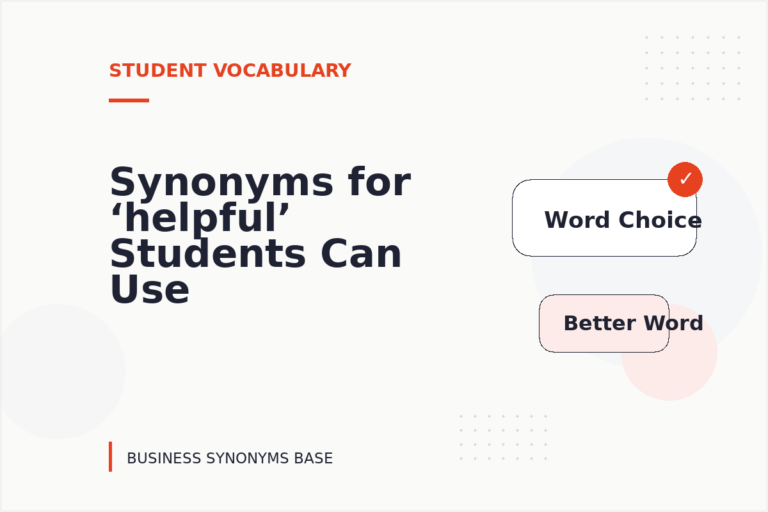 Synonyms for ‘helpful’ Students Can Use